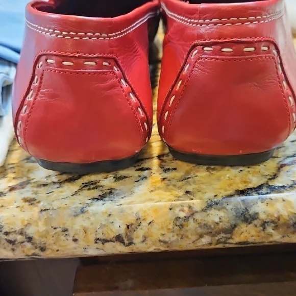 Cole Haan Red Leather Loafers - Picture 5 of 6